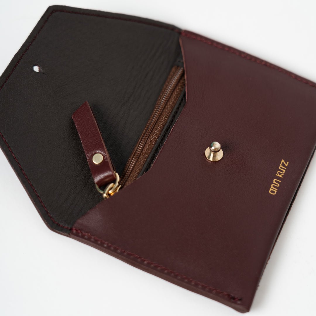 Tiny Envelope - Nappa Burgundy - ann kurz