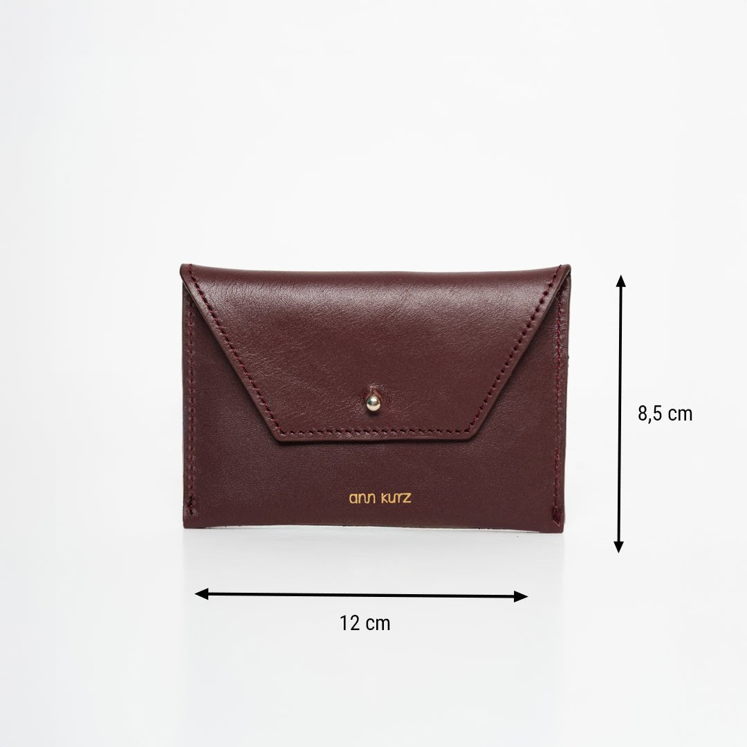 Tiny Envelope - Nappa Burgundy - ann kurz