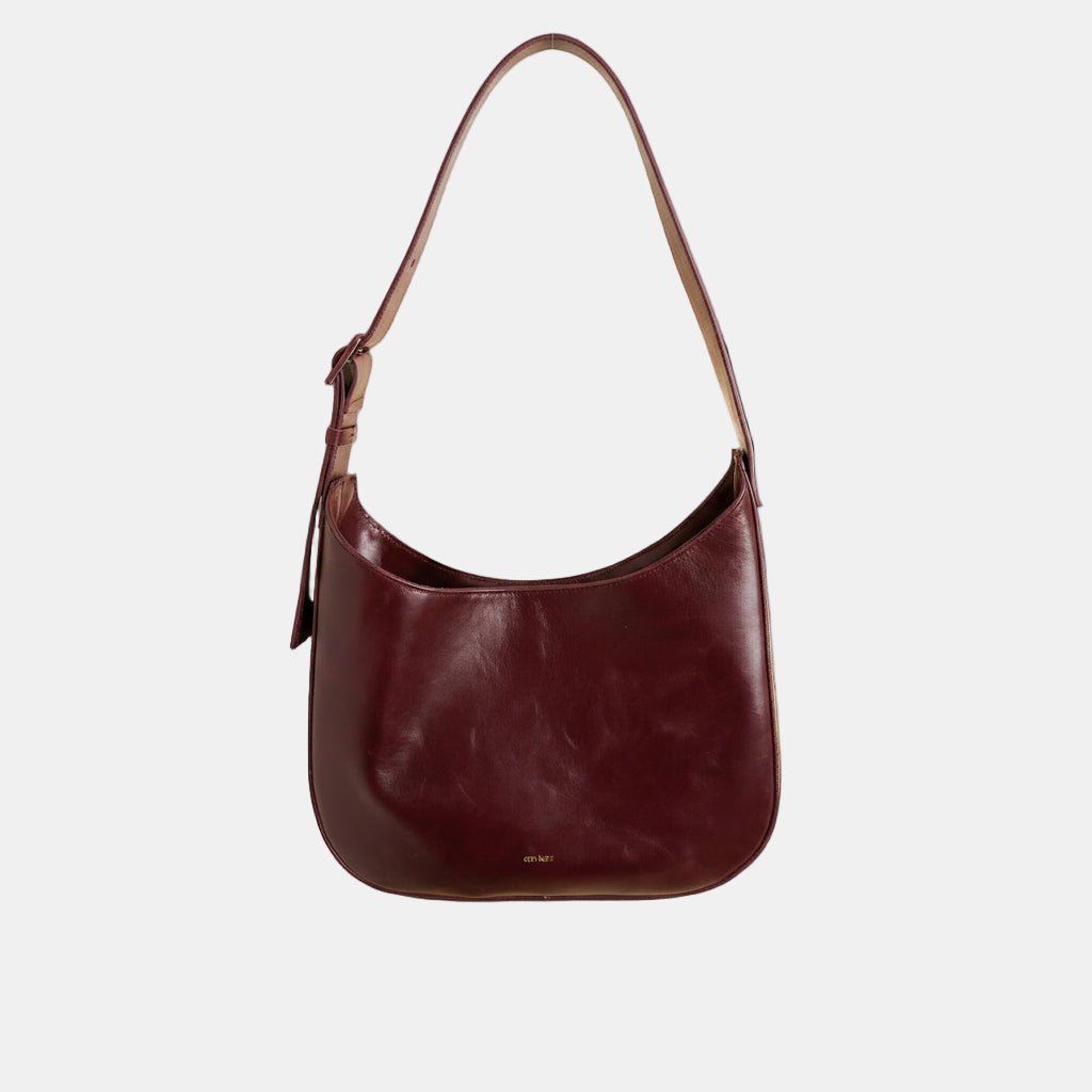 Versatile Hobo - Shiny Nappa Burgundy - ann kurz