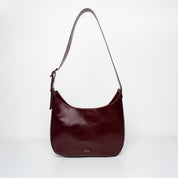 Versatile Hobo - Shiny Nappa Burgundy - ann kurz