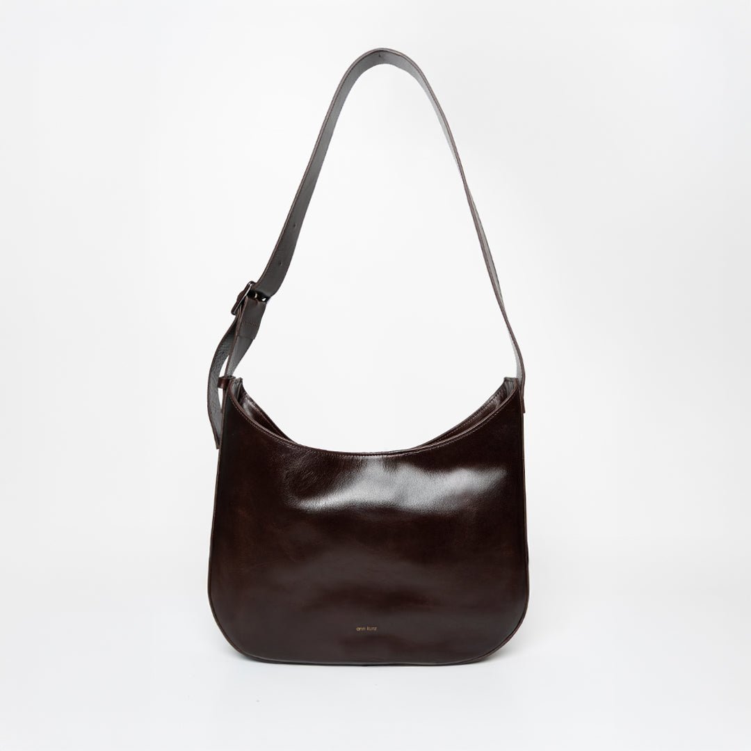 Versatile Hobo - Shiny Nappa Mocha - ann kurz