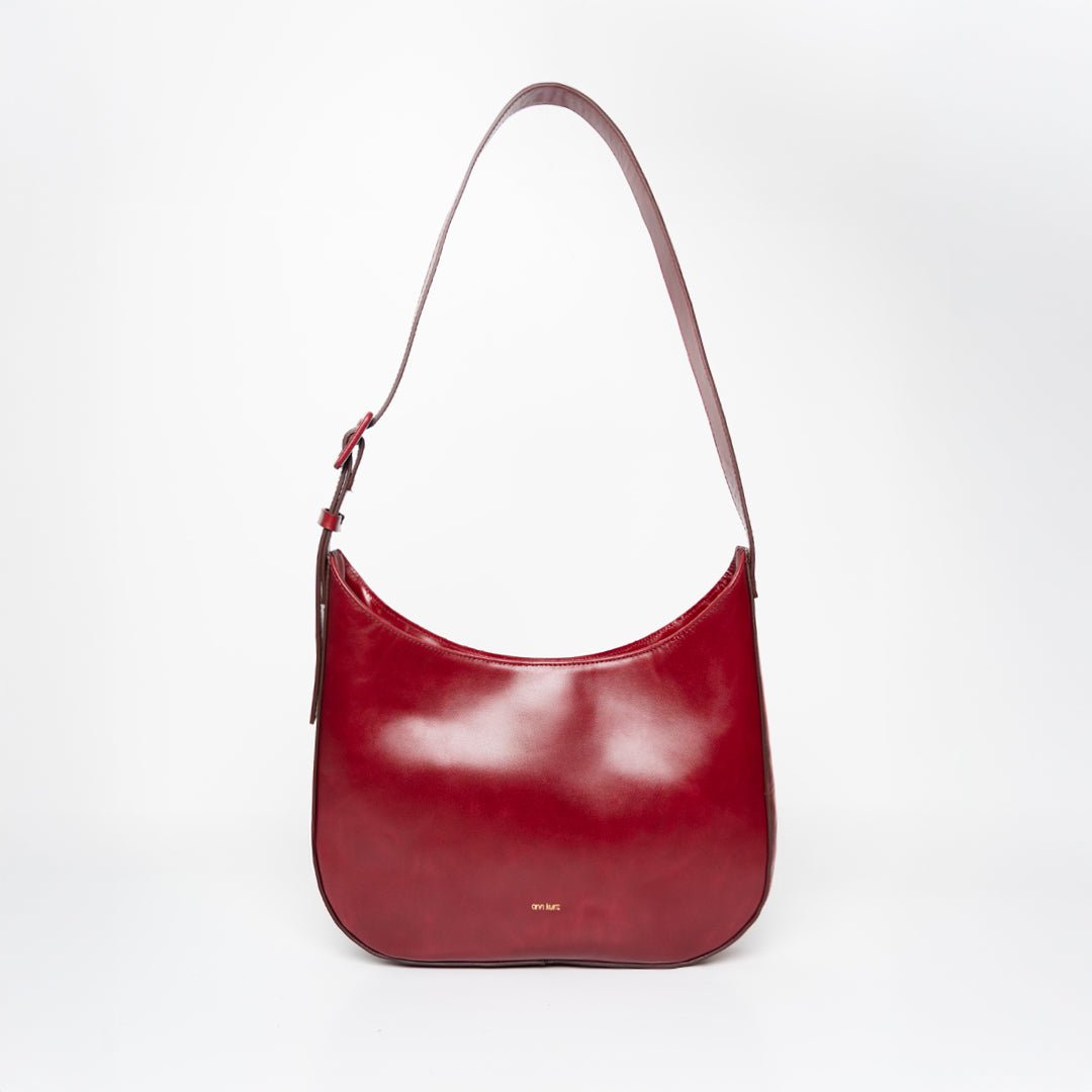 Versatile Hobo - Shiny Nappa Wine - ann kurz