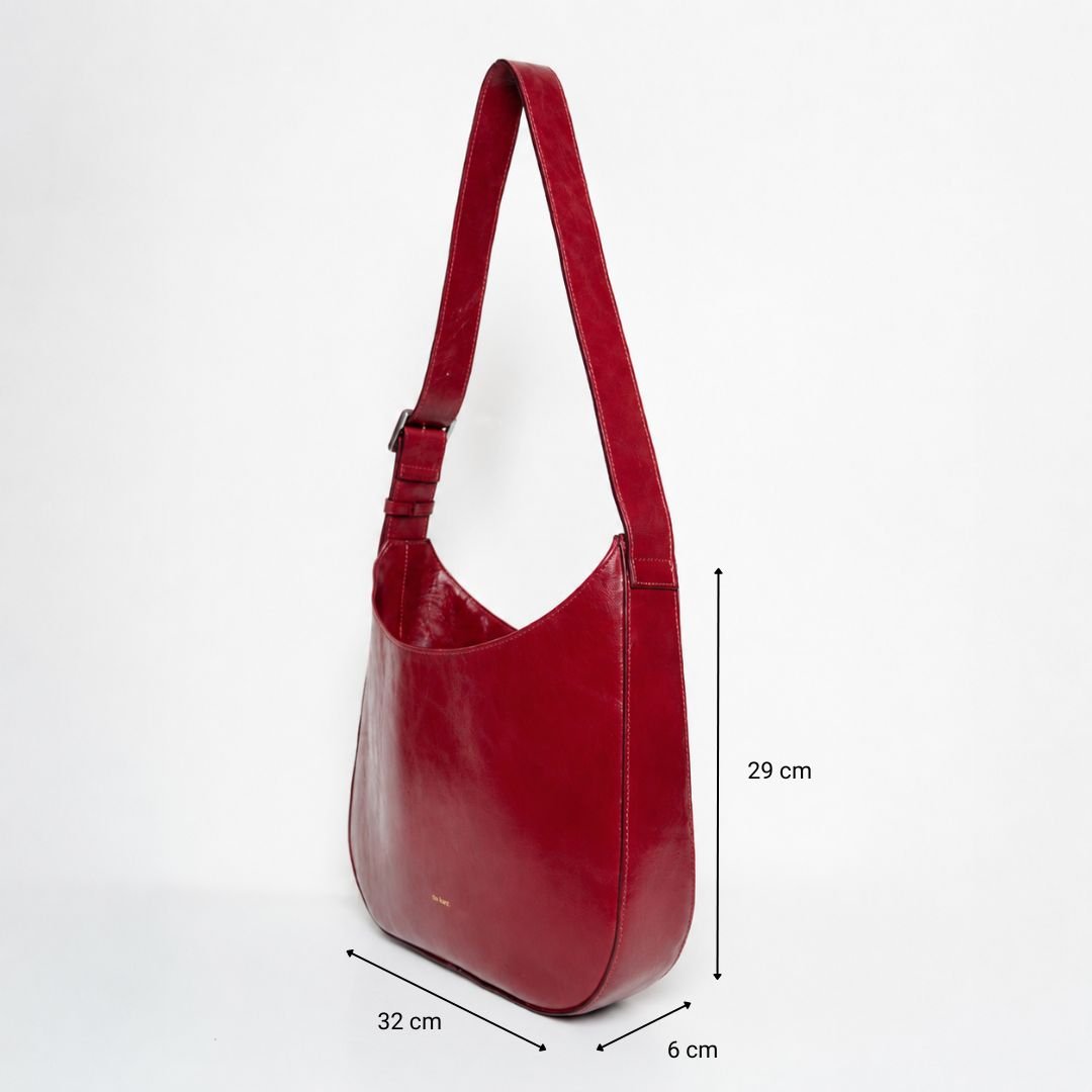 Versatile Hobo - Shiny Nappa Wine - ann kurz
