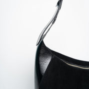 Vertical Shopper - Suede Mix Black - ann kurz