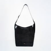 Vertical Shopper - Suede Mix Black - ann kurz
