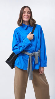 Vertical Shopper - Suede Mix Brown - ann kurz