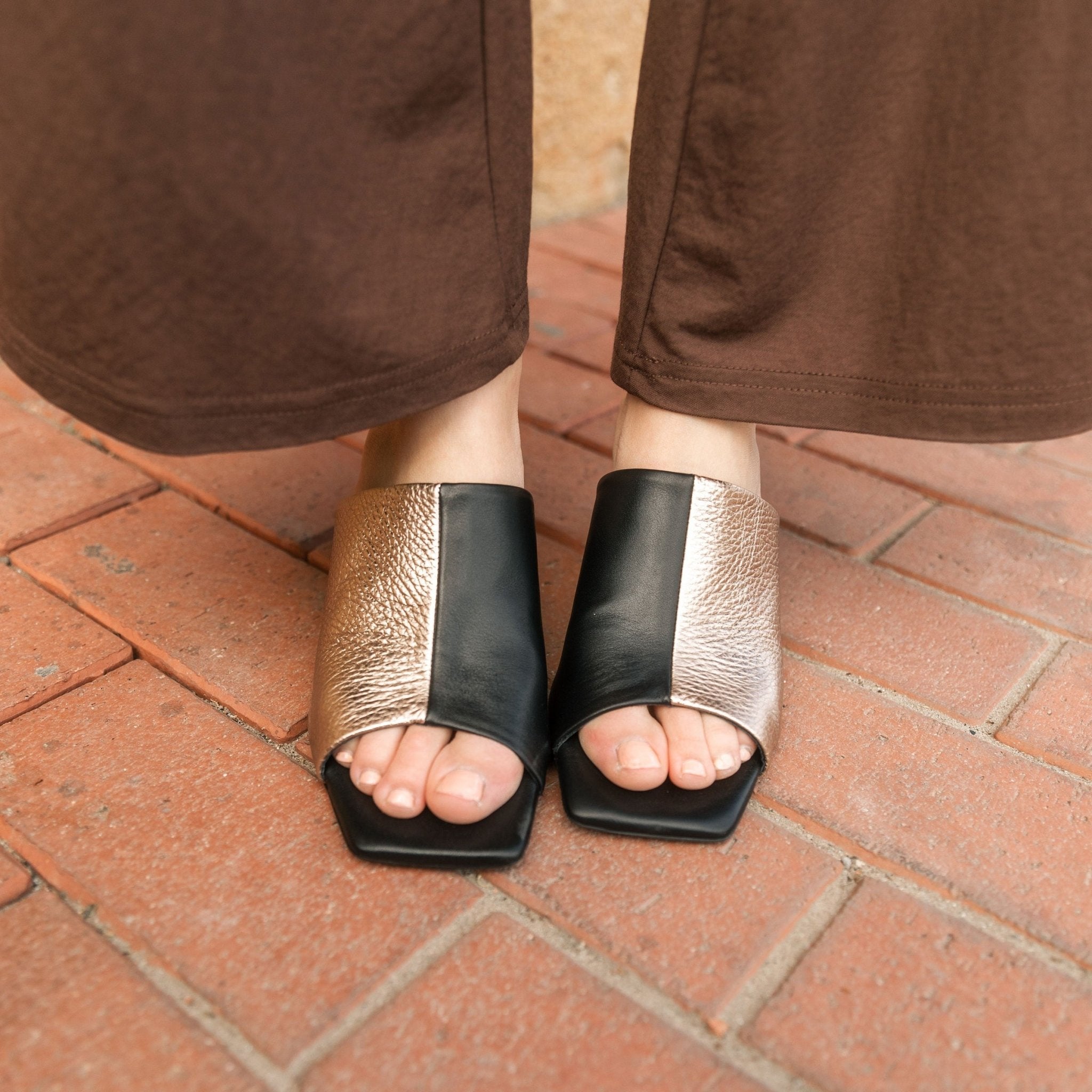 Heel Duo Shoe | New -Suede Antico + Nappa Ginger- ann kurz